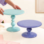 Sugar Pop Cake Stand Set Of 2 In Purple And Baby Blue