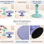 Sugar Pop Cake Stand Set Of 2 Purple And Blue