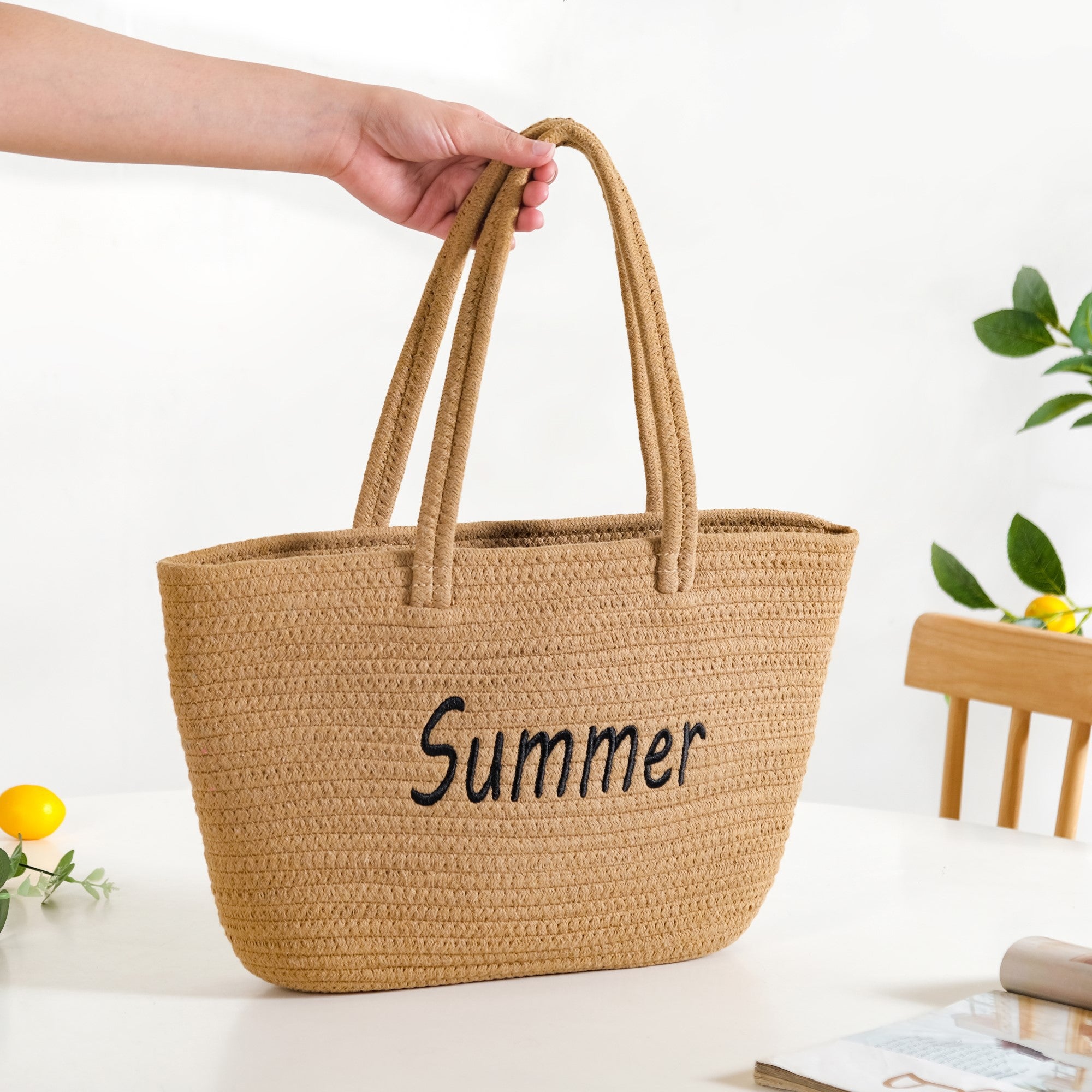 Summer Spirit Roped Cotton Tote Bag Online - Premium Tote Bag