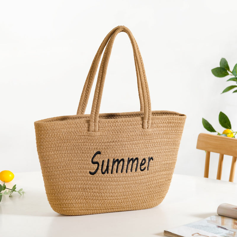Summer Spirit Roped Cotton Tote Bag