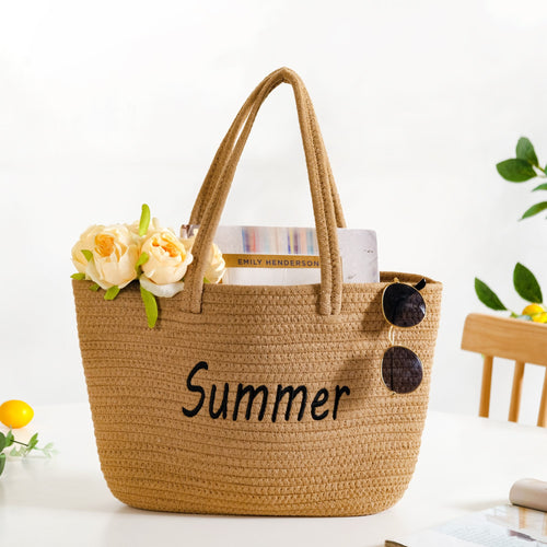 Summer Spirit Roped Cotton Tote Bag