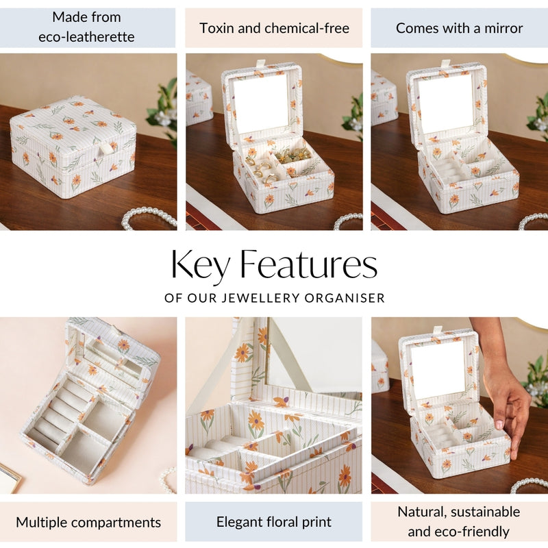 Sundaisy Multi Section Jewellery Box With Mirror