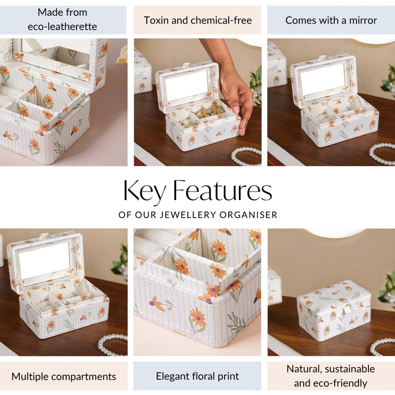 Sundaisy Portable Jewellery Box With Mirror