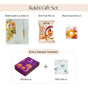 Sunlit Amber Petal Rakhi Lumba Set