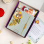 Sunlit Amber Petal Rakhi Lumba Set