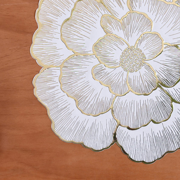 Gold Sunlit Petals Table Mat Set Of 6