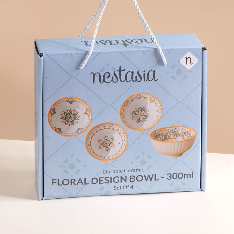 Sunny Bloom Snack Bowl Set Of 4 300ml