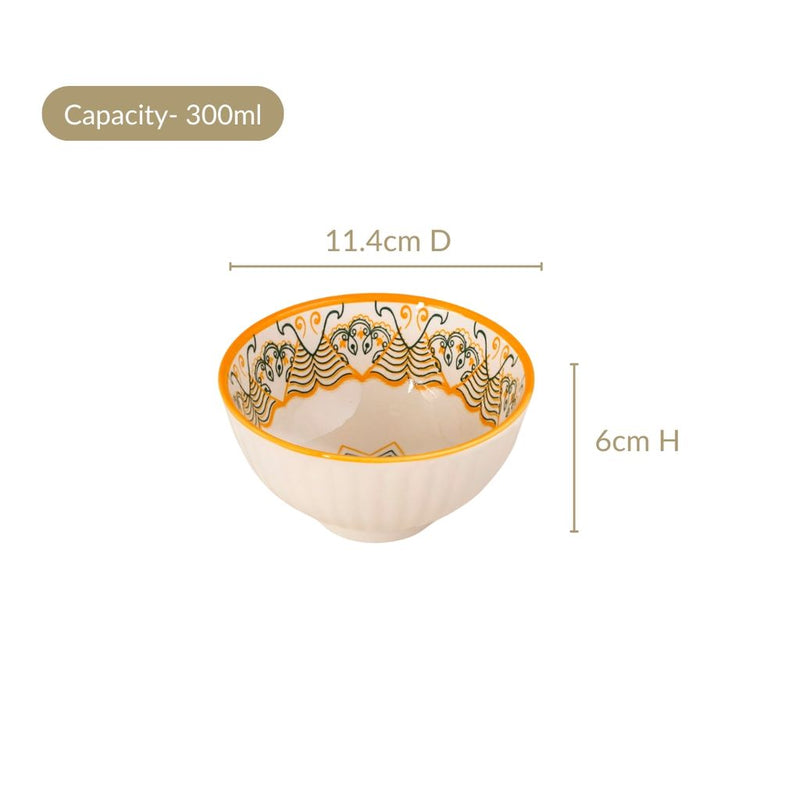 Sunny Bloom Snack Bowl Set Of 4 300ml