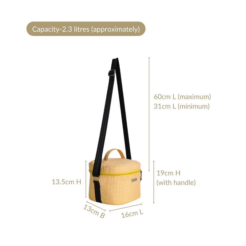 Sunshine Checked Lunch Bag With Insulation