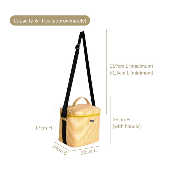 Sunshine Picnic Checked Insulated Lunch Bag