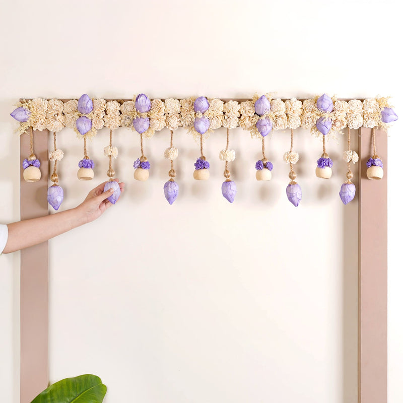 Sustainable Bandarwal With Sola Flower Lavender