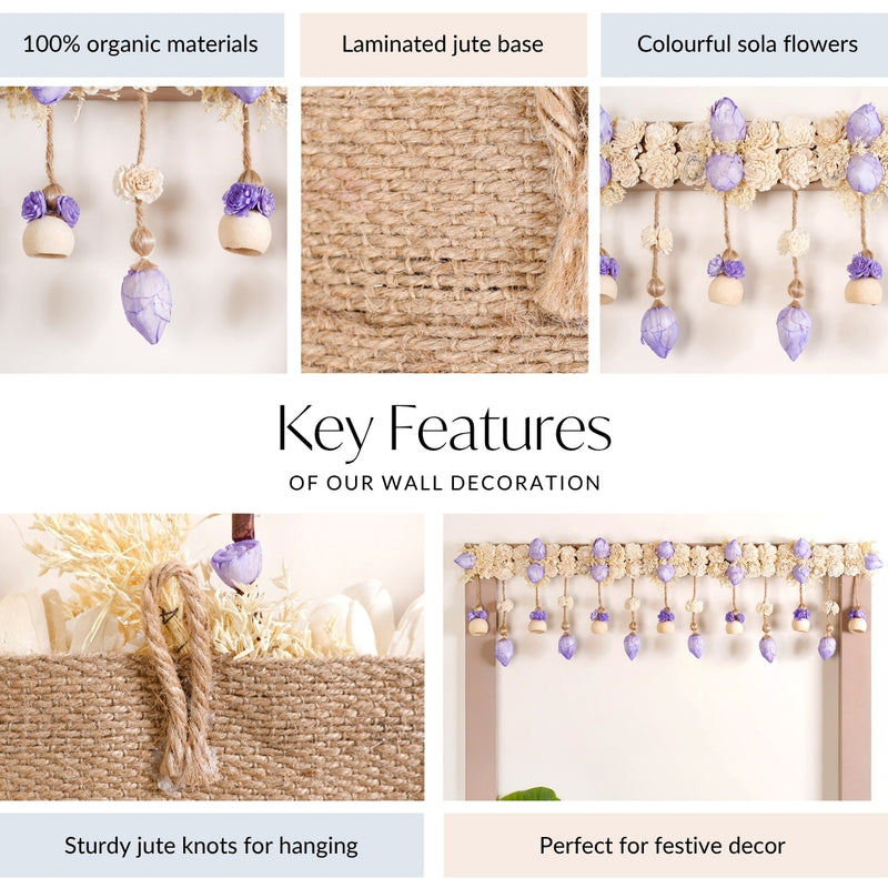 Sustainable Bandarwal With Sola Flower Lavender