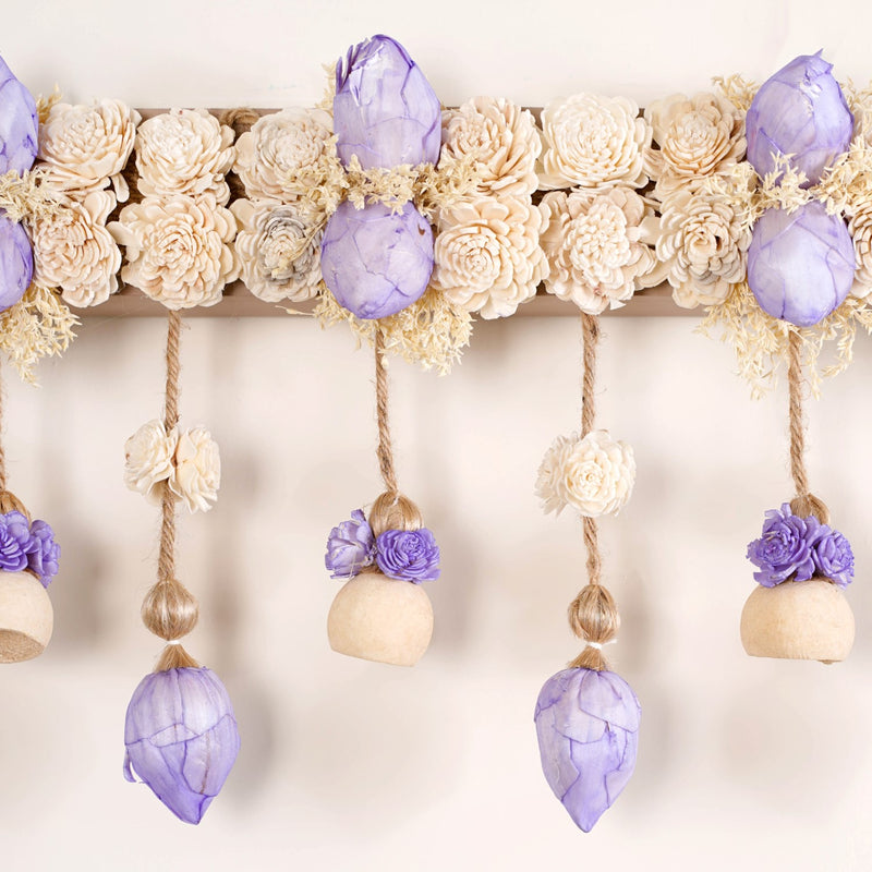 Sustainable Bandarwal With Sola Flower Lavender