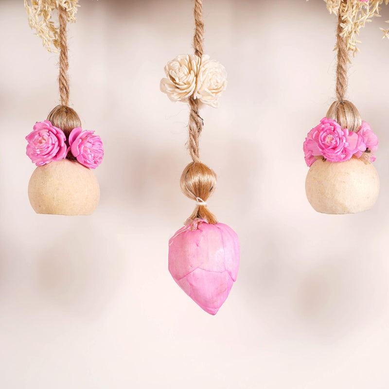 Sustainable Bandarwal With Sola Flower Pink