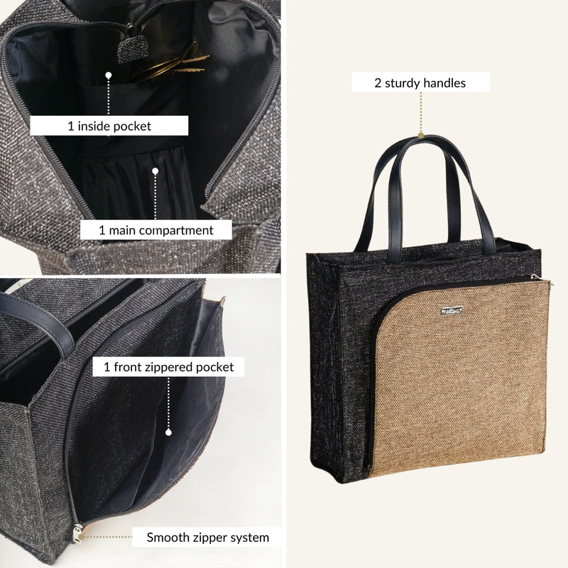 Sustainable Jute Office Lunch Bag