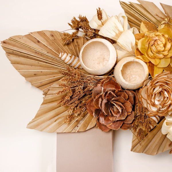 Sustainable Jute Wall Hanging Toran Shola Cups And Palm Spears