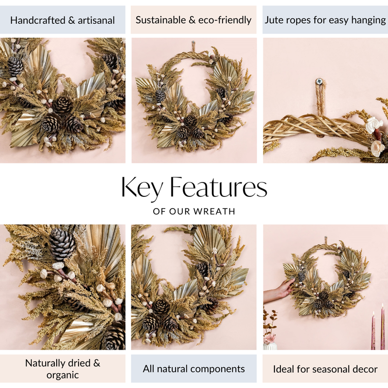 Sustainable Pinecone Holiday Wreath