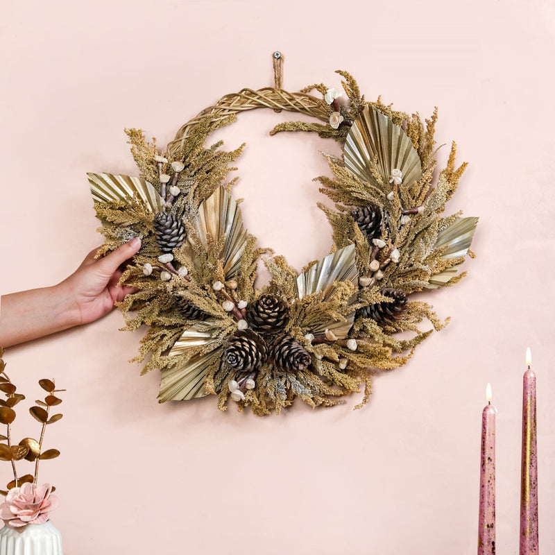 Sustainable Pinecone Holiday Wreath