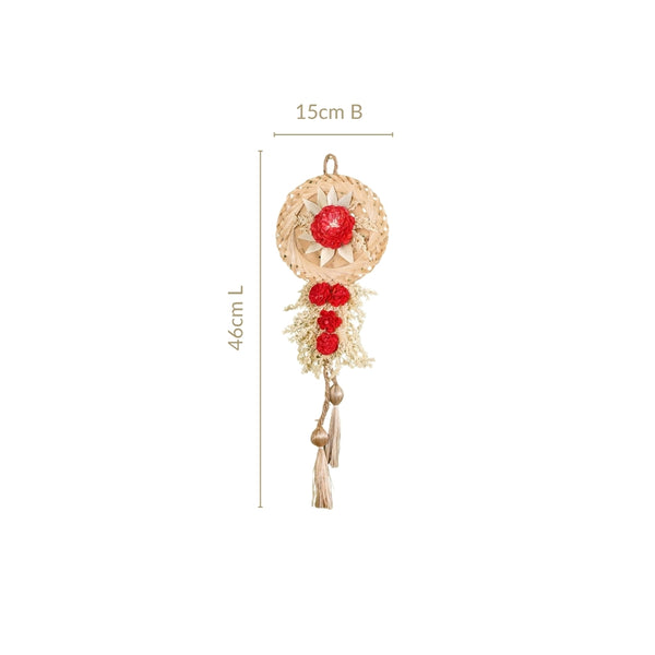 Sustainable Red Sola Bloom Wall Decor Set Of 4