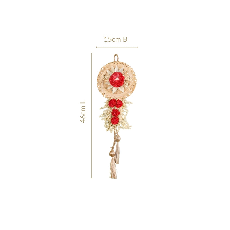 Sustainable Red Bloom Wall Decor Set Of 4