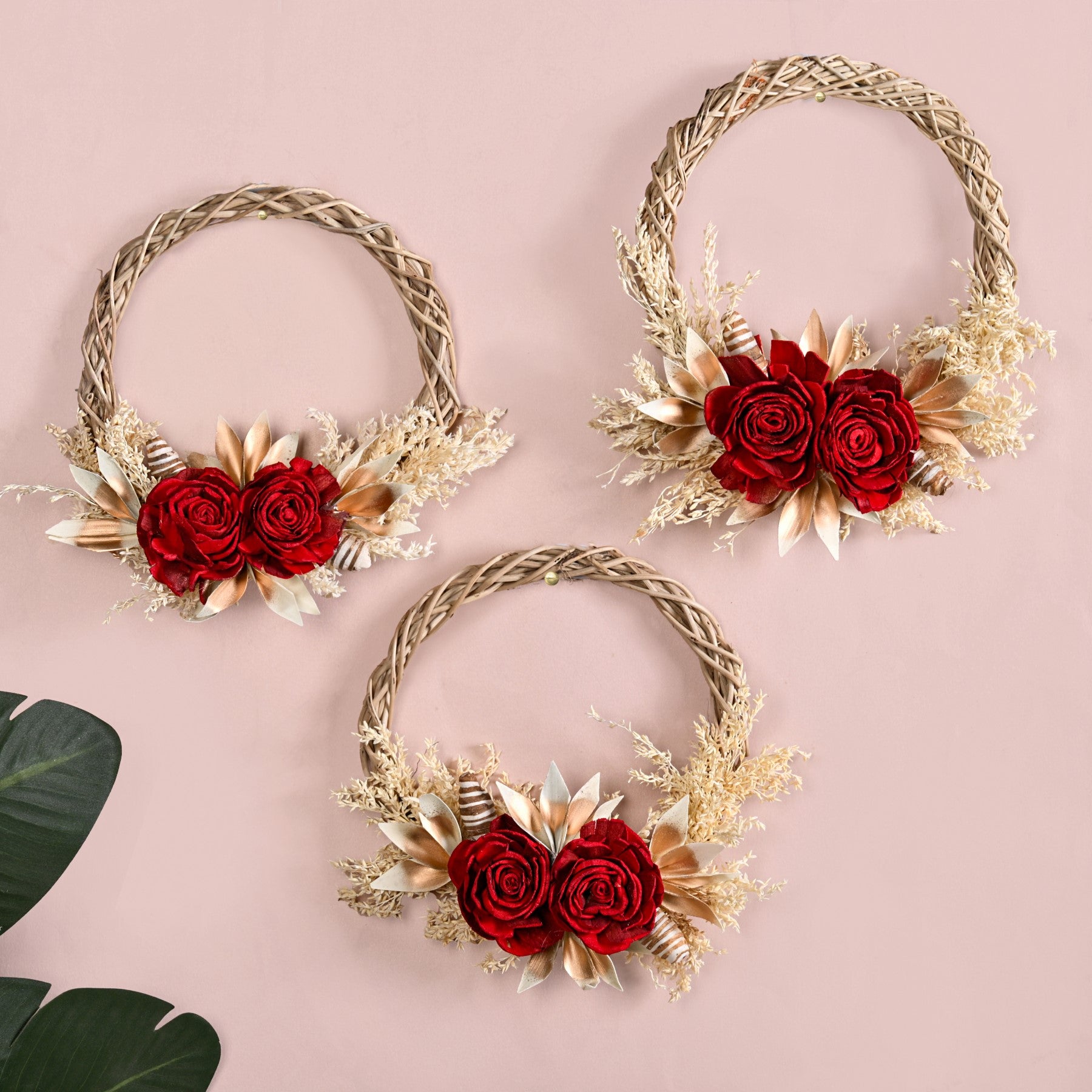 Sustainable Rose Wreath Set Of 3
