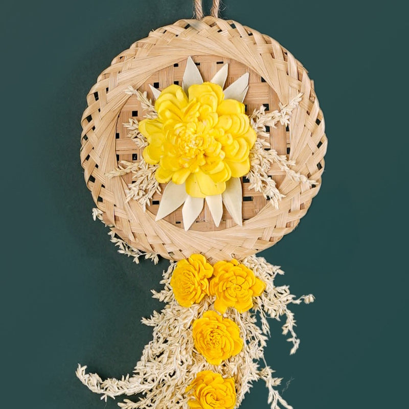 Sustainable Yellow Bloom Wall Decor Set Of 4