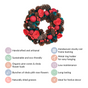 Christmas Rose Sustainable Wreath For Wall Decoration