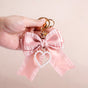 Sweet Heart Bow Keychain With Metal Hooks