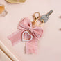 Sweet Heart Bow Keychain With Metal Hooks