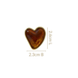 Sweet Hearts Studs Brown