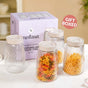 Tall Swirl Jar With Lid Set Of 4 1700ml