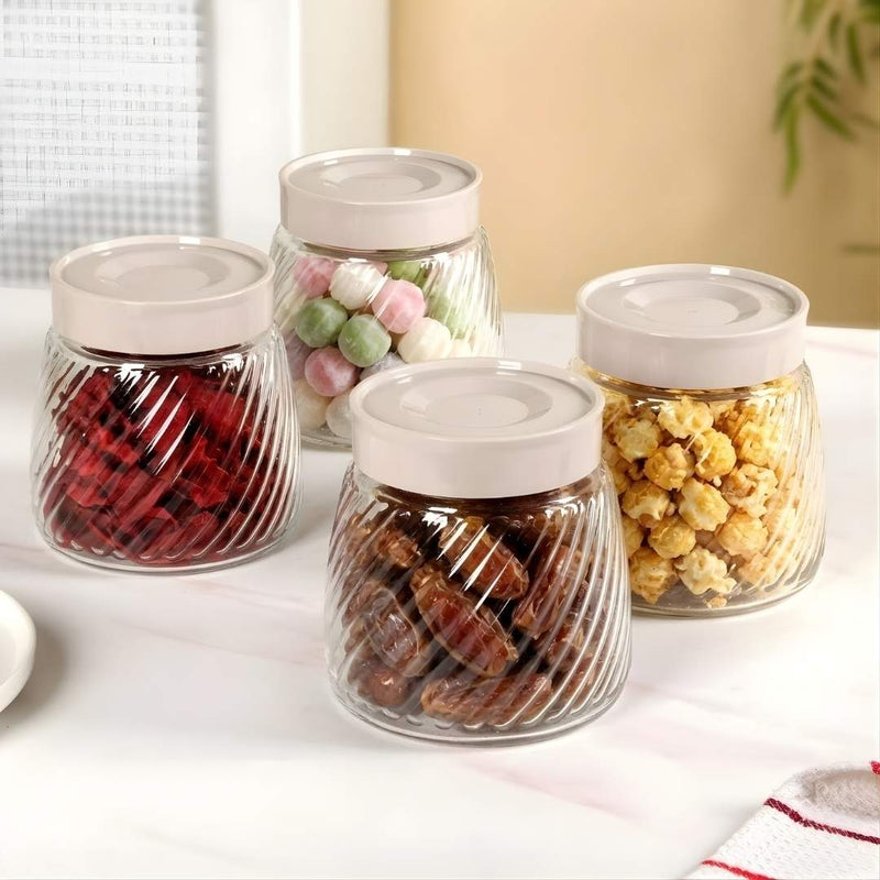 Swirl Jar With Lid Set Of 4 800ml