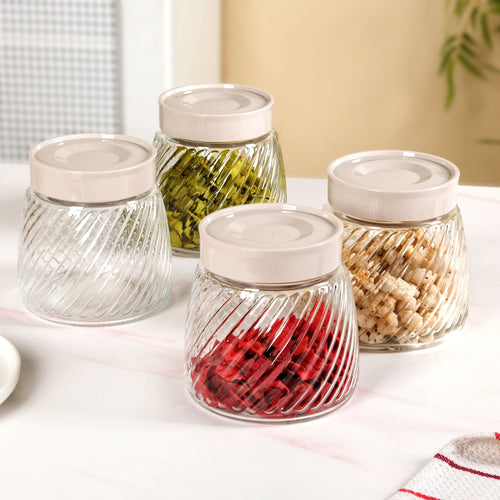 Swirl Jar With Lid Set Of 4 800ml