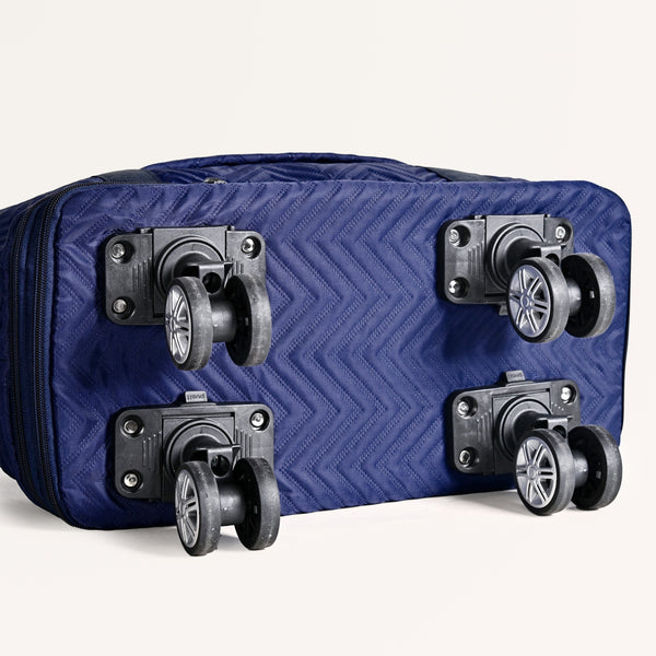 Movo Dual Expansion Travel Bag With Removable Wheels Dark Blue