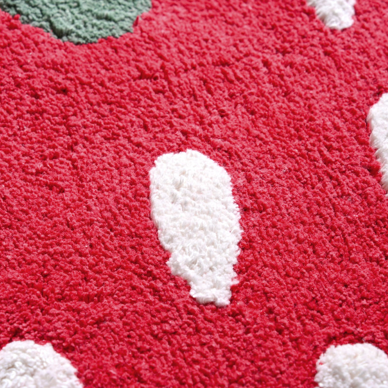 Strawberry Cotton Anti Slip Floor Mat 74x62cm