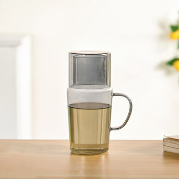 Sleek Black Tinted Borosilicate Bedside Carafe Set