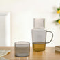 Sleek Black Tinted Borosilicate Bedside Carafe Set