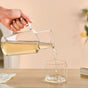 Clear Glass Carafe With Cup