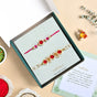 Regal Pink Quartz Rakhi And Bracelet Lumba Set