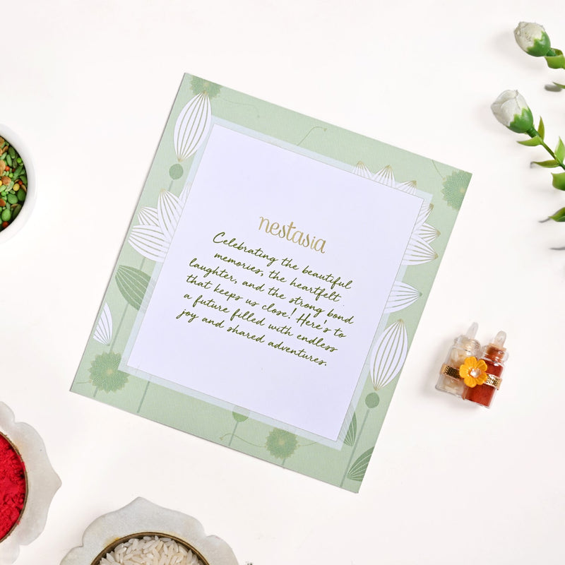 Iridescent Bhai Bhabi Rakhi And Lumba Gift Set