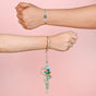 Embroidered Aqua Rakhi And Lumba Gift Set