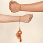 Tangerine Charm Rakhi And Lumba Gift Set