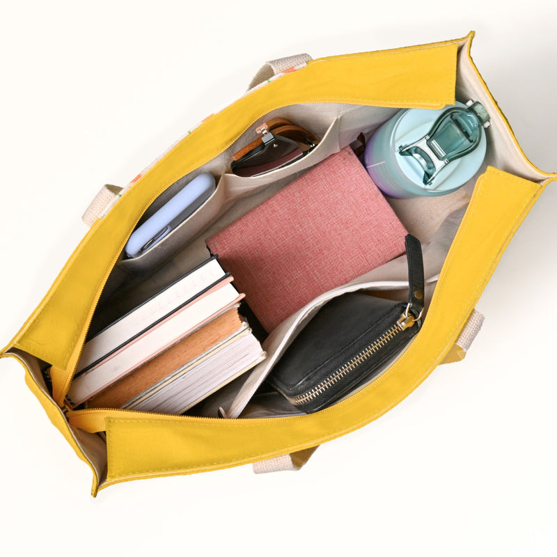 Floracore Canvas Tote Bag Yellow