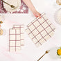 Grid Cotton Table Napkin Set Of 4
