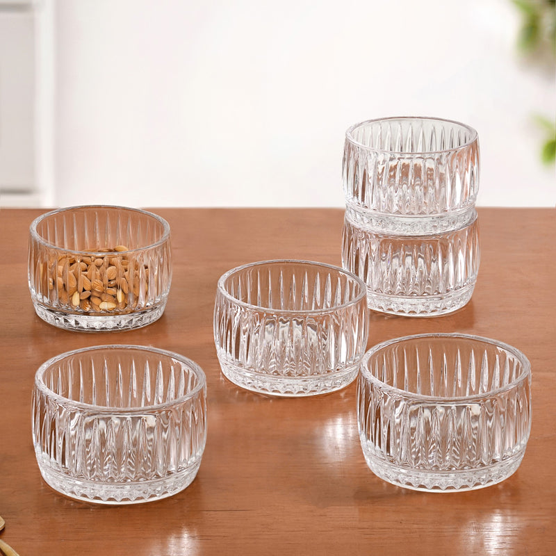 Ribbed Dessert Bowl Set Of 6 160ml