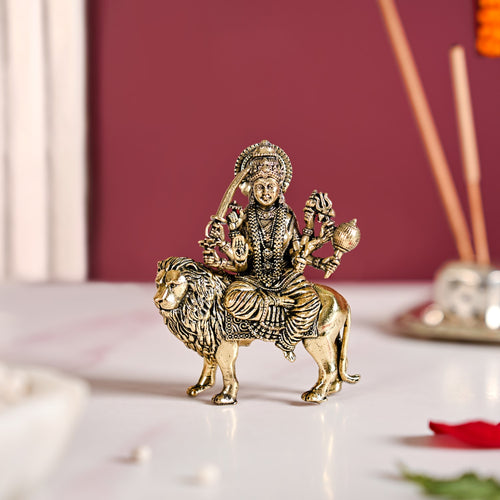 Durga Goddess Pure Brass Idol 7cm