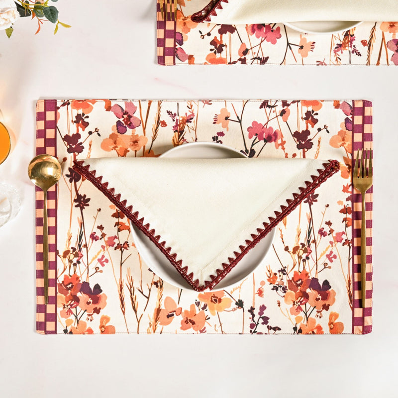 Pure Cotton Napkin Set Of 6