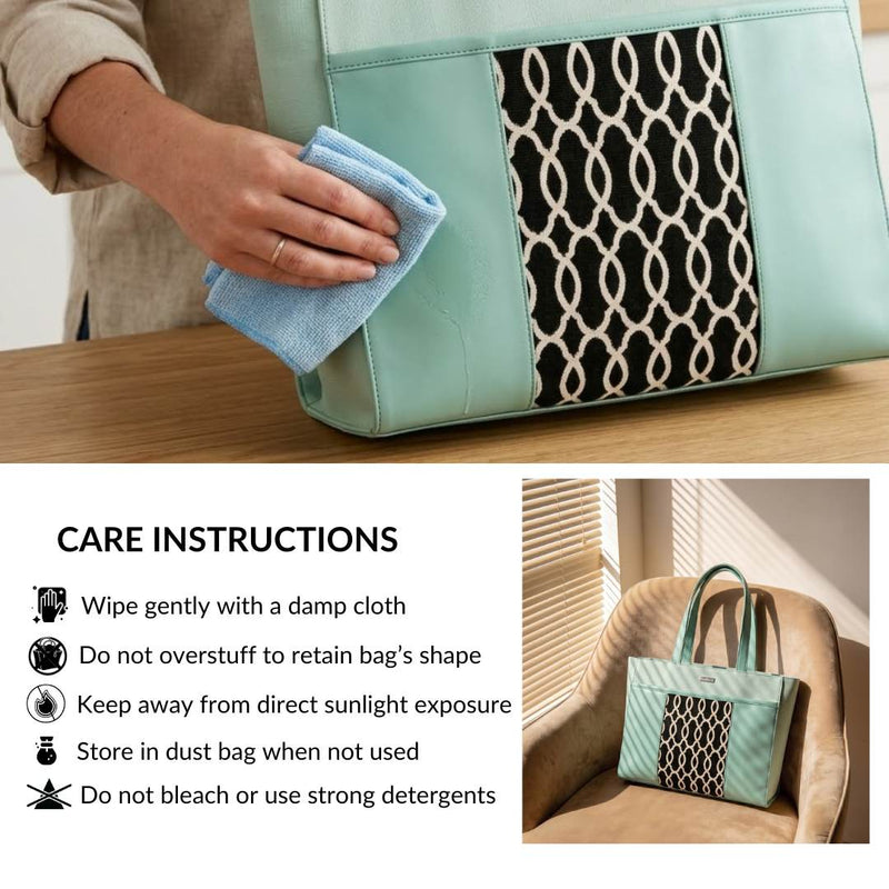 Mintdew Jacquard Tote Bag