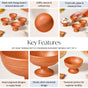 Terracotta Stemmed Dessert Bowls Set Of 4 150ml