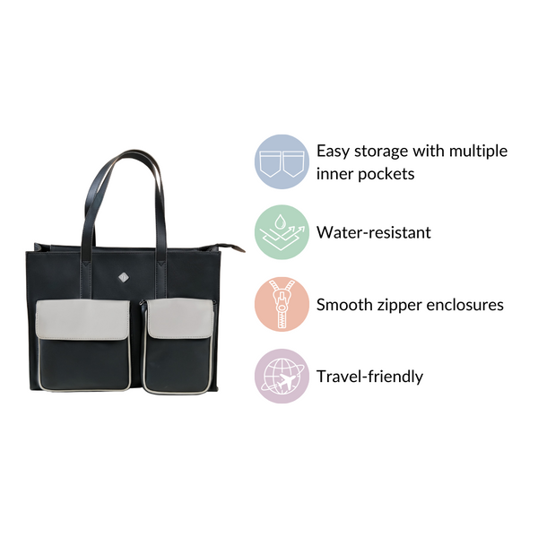 Multifunctional Tote & Sling Travel Bags Set Of 4 Black